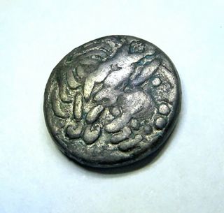 Celtic Ancient Coin,  Celtic Ar Drachm,  Rare,  Third Century Bc