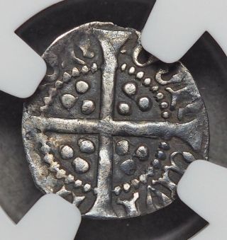 England.  Henry V.  1413 - 1422.  Silver Halfpenny,  S - 1794,  Ngc Vf30