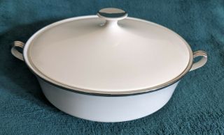 Lenox Solitaire Ivory Round Covered Vegetable Dish