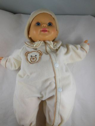 2006 Fisher Price Little Mommy Baby Doll Bald with Blue Eyes 2 outfits 3