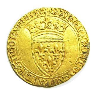 1380 - 1422 A.  D.  Hammered Gold Ecu D 