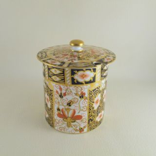 Traditional Imari (2451) By Royal Crown Derby 4 " Sugar Bowl Canister