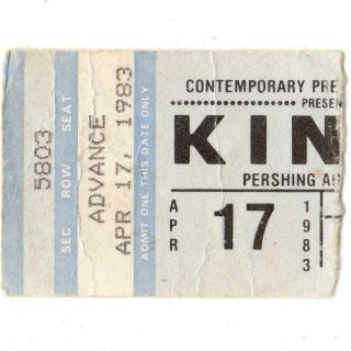 Kinks & Hall And Oates Concert Ticket Stub Lincoln Ne 4/17/83 State Of Confusion