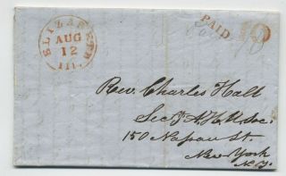 1845 Elizabeth Il Red Cds Stampless Folded Letter [5806.  73]