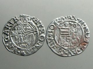 Maximilian Ii Hungary Ar Denar_dated 1576 Ad_madonna/child_1st Dated Coins