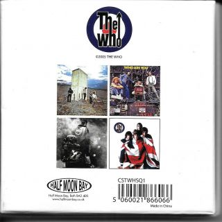THE WHO - SET OF FOUR COASTERS - QUADROPHENIA - WHO ' S NEXT - WHO ARE YOU? 3