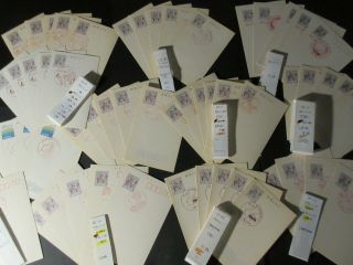 Ryukyu Islands Postal Cards,  11 groups of 5. 2