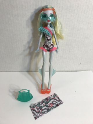 Monster High Swim Class Lagoona Blue Mattel Doll Purse 2013 Discontinued Euc