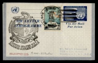 Dr Who 1958 Uss Burton Naval Ship Helicopter Mail Antarctic Mixed Frank F67079