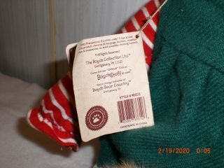 Boyds Bears JR.  MINTLY 904215 2003 10” Plush Green Overalls Peppermint NWT Xmas 2