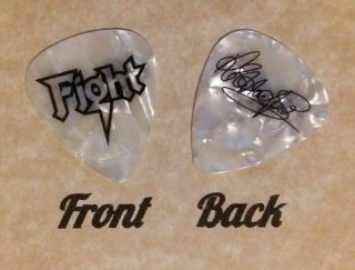 Fight (rob Halford Of Judas Priest) Band Logo Signature Guitar Pick - (w)