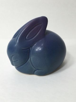 Vintage Van Briggle Pottery Bunny Rabbit Mulberry Blue Lilac Usa