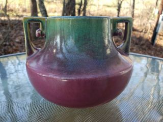 Fulper Pottery Two Handle Arts And Crafts Drip Glaze Vase 452