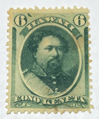 Hawaii 33 6 Cent Eono Kenata 1871 King Kamehameha V Mnh Never Hinged Stamp