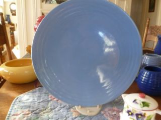 Vintage Bauer Pottery Ring Ware Large Dinner Plate - 10 3/4 Delph Blue