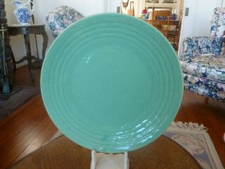 Vintage Bauer Pottery Hard To Find 10 1/2 Inch Ring Ware Plates - Jade Green