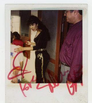 1993 Selena Quintanilla Signed Autographed Polaroid Photo Bas Beckett Loa