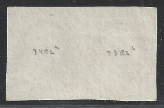 US Stamps,  Scott 11 - Pair - 3 cent Washington imperf type I 2