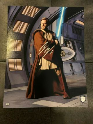 Ewan Mcgregor Signed Star Wars Obi - Wan 11x14 Photo Official Pix Opx Autograph