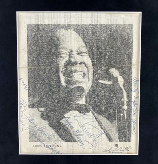 Louis Armstrong Autographed Signed Framed Photo Display Jazz Legend ACOA 3