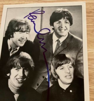 PAUL McCARTNEY RINGO STARR BEATLES Autographed Signed 4x6 Promo Photo PSA/DNA 2