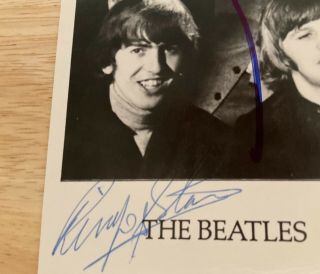 PAUL McCARTNEY RINGO STARR BEATLES Autographed Signed 4x6 Promo Photo PSA/DNA 3