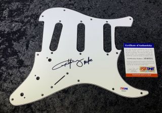 Angus Young Ac/dc Signed Autographed Strat Style Guitar Pickguard Psa Dna