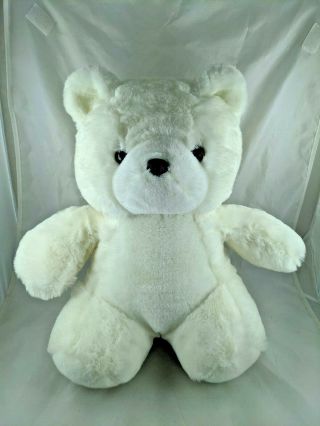 White Bear Plush 17 " Dayton Hudson 1989 Stuffed Animal Toy