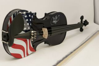 Charlie Daniels Autographed Fiddle Nra 25th With Authenticity Certificate
