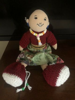 Vintage Hand Made Native American Indian Doll By Navajo.