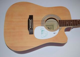 Chris Martin Signed Autograph Full Size Acoustic Guitar Coldplay Beckett Bas