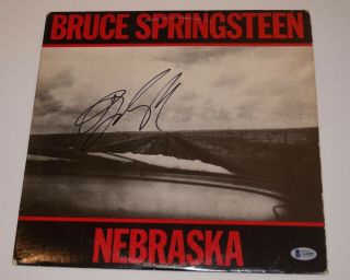 Bruce Springsteen Signed Autograph Nebraska Vinyl Record Album Bas Beckett