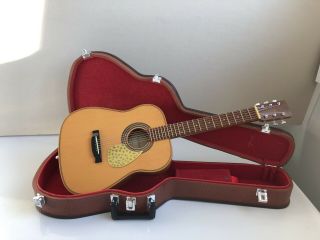 American Girl Doll Acoustic Guitar With Case And Shoulder Strap Euc
