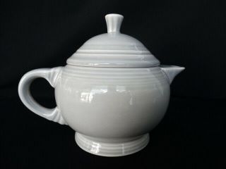 Contemporary Fiesta Ware Retired Pearl Gray 2 Cup Teapot And Lid 1st Quality Euc