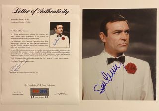 Sean Connery Autographed Signed 8x10 Photo Psa/dna