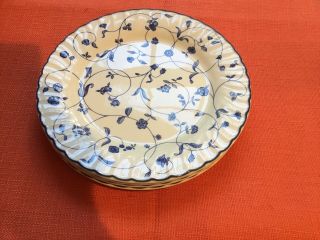 Staffordshire Oakwood Blue Made In England Dinner Plate Set Of 4