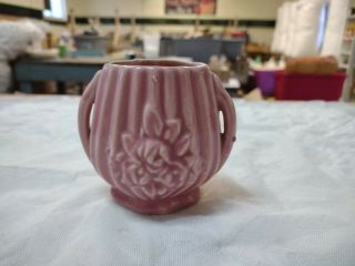 Vintage Mccoy Pottery Miniature Pink Flower Vase No Damage