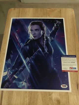 Scarlett Johansson Signed 11x14 Black Widow Photo (psa)