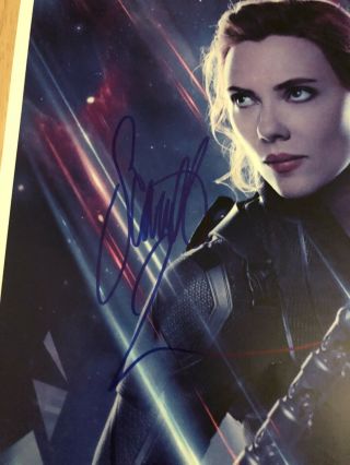 Scarlett Johansson Signed 11x14 Black Widow Photo (PSA) 3