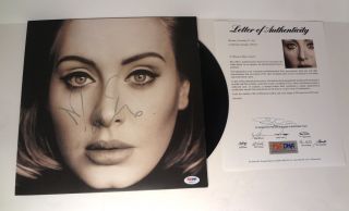 Adele Adkins Hello Signed Autograph 25 Vinyl Record Album Psa/dna
