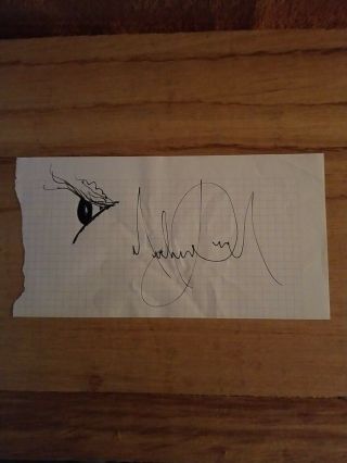 Michael Jackson Hand - Signed Drawing 8.  1 " X 4.  2 " Autograph