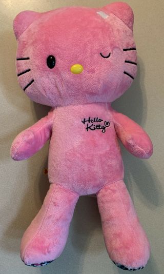 Build A Bear Sanrio Winking Hello Kitty Pink Leopard Paws Plush 19” Gift