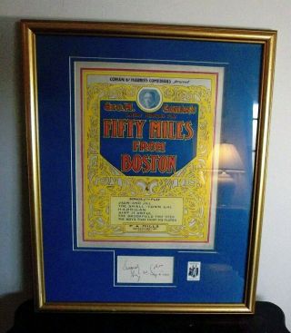 George M.  Cohan Signature,  Framed With 