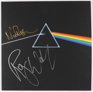 Pink Floyd Roger Waters Nick Mason Dark Side Signed Autograph Album Jsa Vinyl Fa