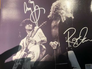 Led Zeppelin Jimmy Page & Robert Plant Signed