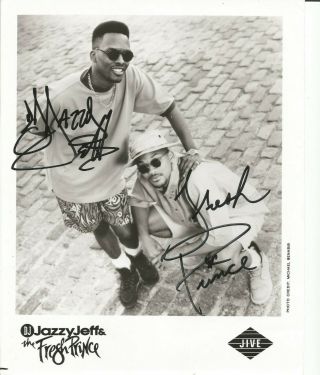 Will Smith/fresh Prince = Autographed " Dj Jazzy Jeff & Fresh Prince " Promo Photo