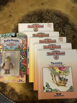 The World Of Teddy Ruxpin 5 Books And Action Figure
