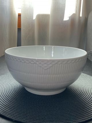 Royal Copenhagen White Fluted Half Lace Large Serving Bowl