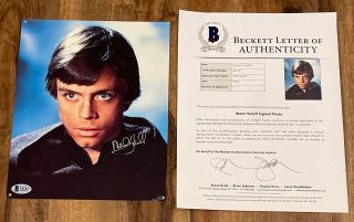 Mark Hamill Luke Skywalker Signed Star Wars Autograph 8x10 Photo Bas Beckett Loa