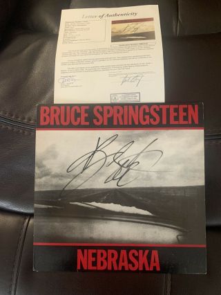 Bruce Springsteen Signed Autograph Auto " Nebraska " Album Vinyl Record Lp Jsa